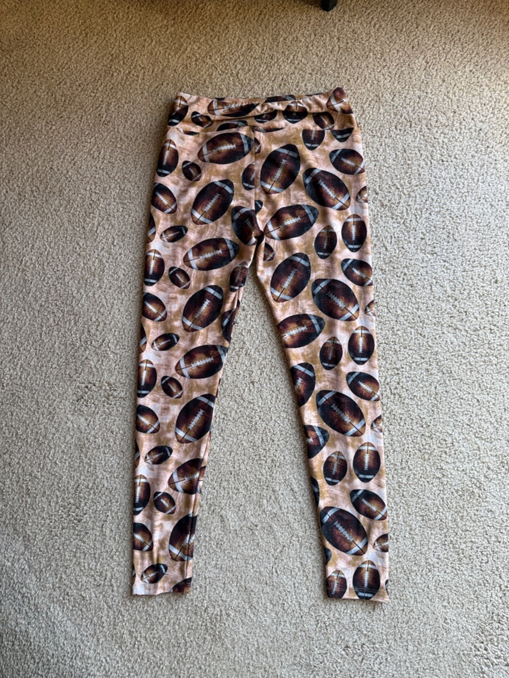 Lularoe Football Print Leggings - One Size - Picture 3 of 4
